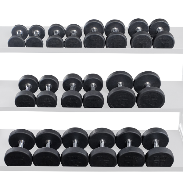 Body-Solid Premium Round Rubber Coated Dumbbell Sets SDPS