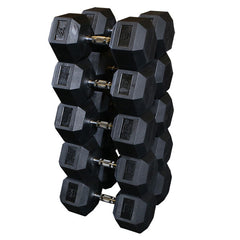Body-Solid Rubber Coated Hex Dumbbell Sets SDRS