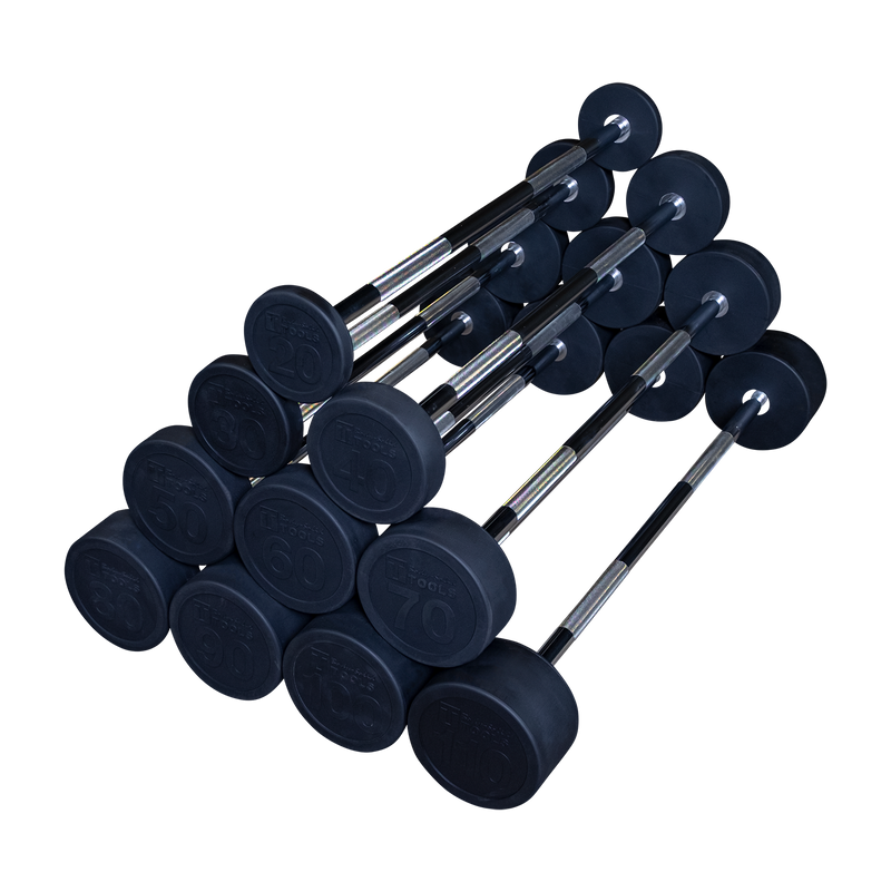 Body-Solid Fixed Weight Barbell Sets Straight/Curl Bars SB