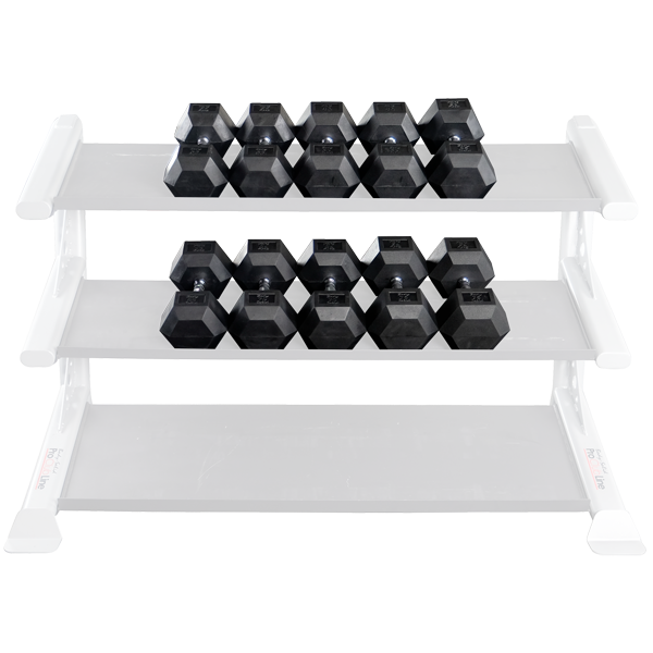 Body-Solid Rubber Coated Hex Dumbbell Sets SDRS