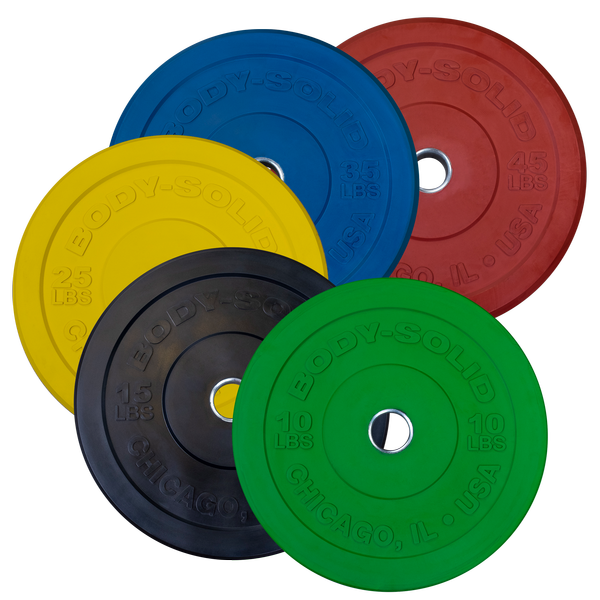 Body-Solid Chicago Extreme Color Bumper Plates OBPXC