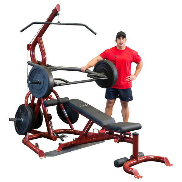 Body-Solid Corner Leverage Gym Package with Bench GLGS100P4