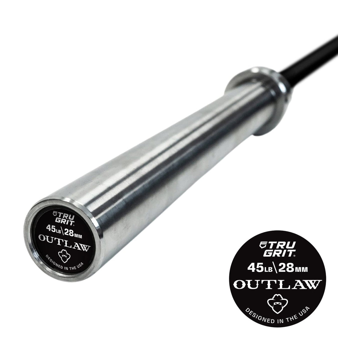 Outlaw 45LB Black Zinc Barbell